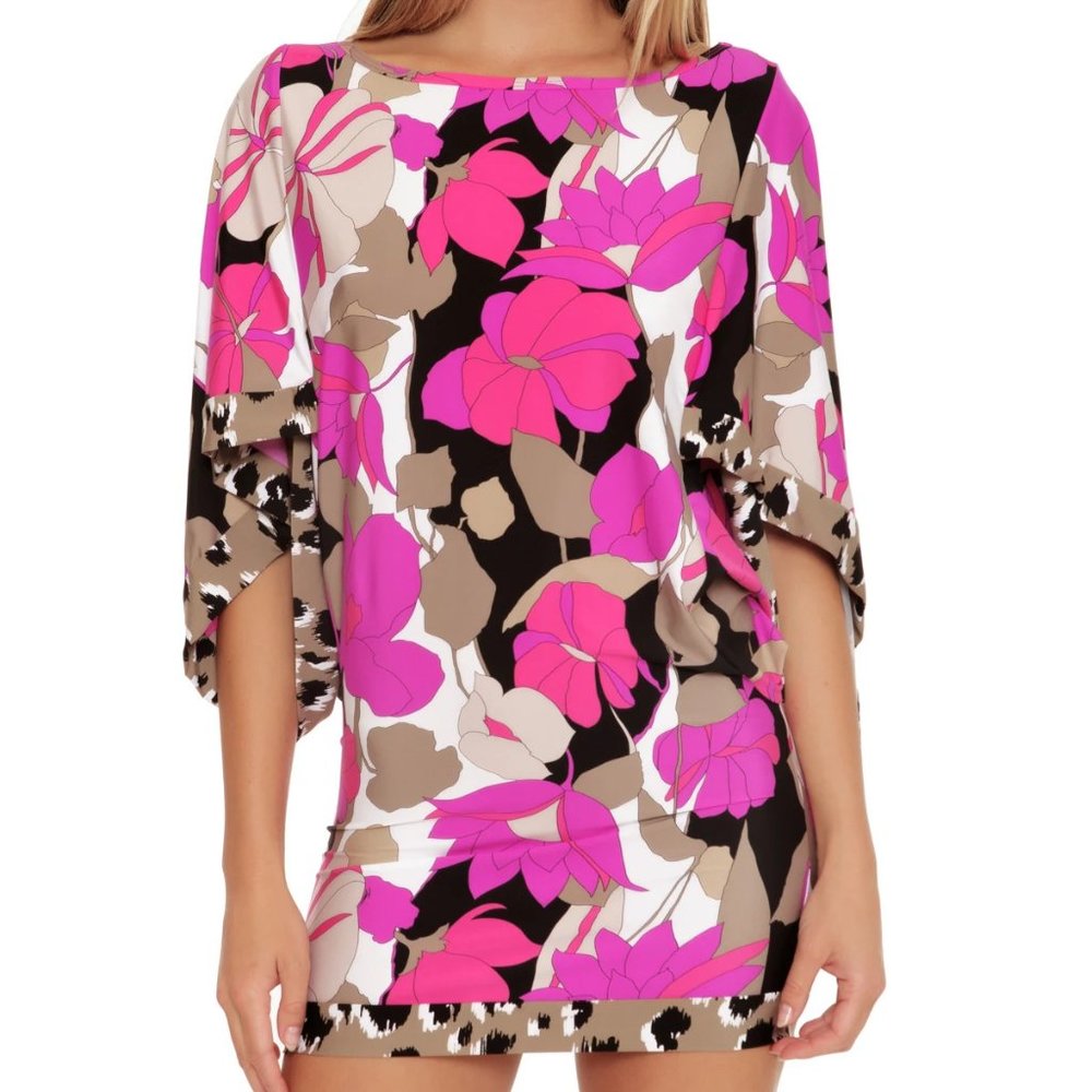NWT Trina Turk Lynx Swim Tunic Coverup Dress Multi